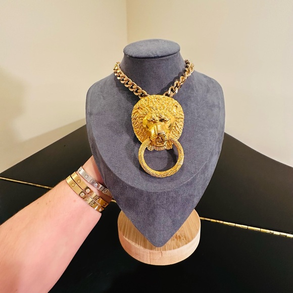 Authentic Runway Vintage Retro Luxury Kenneth Jay Lane Lion...